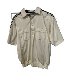 Mobster‎ Polo Shirt VTG Banded Hem Rat Pack Pro Celebrity L 80s 90s Sopranos